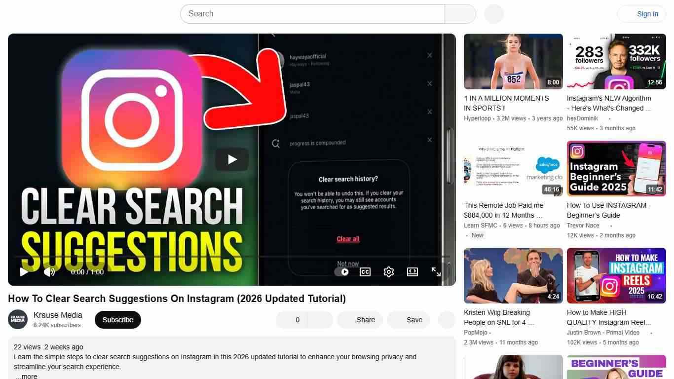 How To Clear Search Suggestions On Instagram (2026 Updated Tutorial) - YouTube